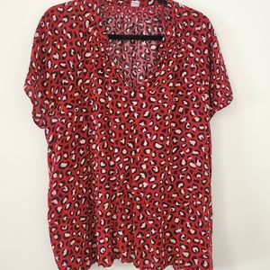 Pink leopard print Blouse
